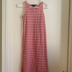 Polo Ralph Lauren Red and white Striped Maxi Dress